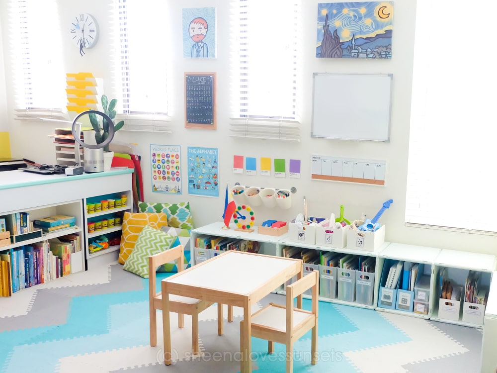 Homeschool Playroom Organized